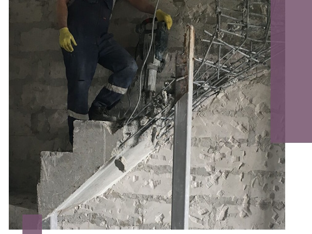 Демонтаж металлических и бетонных лестниц в Кашире