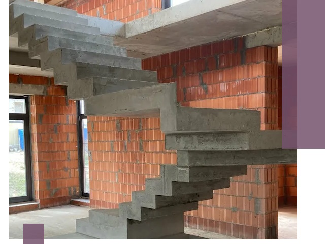 Изготовление бетонных лестниц под ключ в Кашире