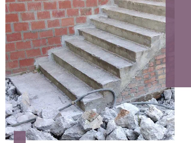 Демонтаж бетонных лестниц в Кашире: быстро и безопасно