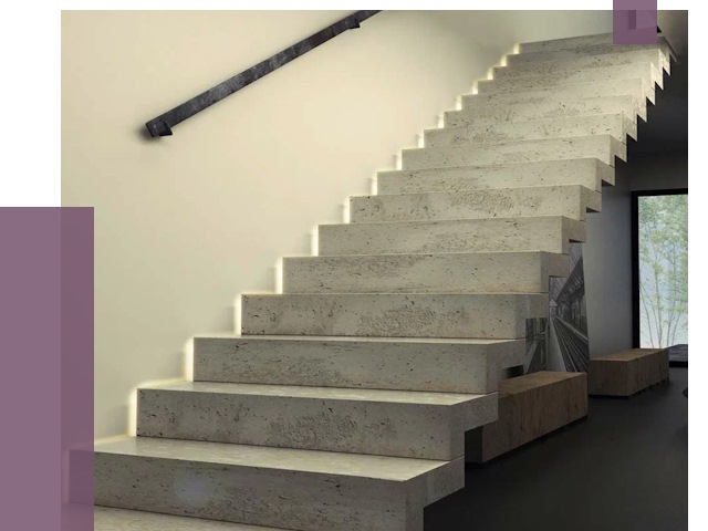 Облицовка бетонных лестниц в Кашире от 4686 руб/м2