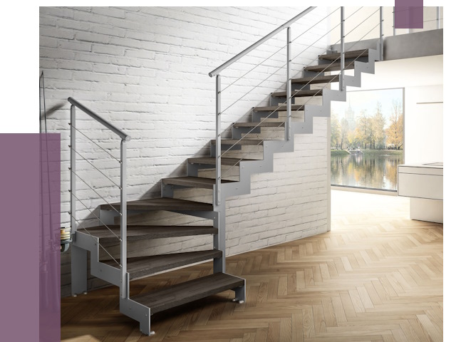 Г-образные лестницы под ключ в Кашире от 37751 руб. | ПРОЛЁТ-Кшр