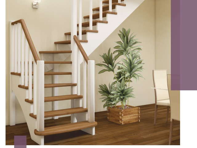 Г-образные лестницы под ключ в Кашире — изготовление и монтаж