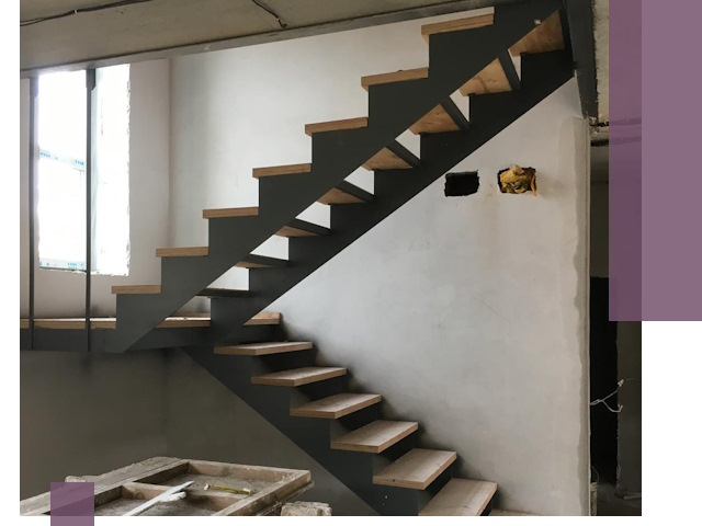 Изготовление лестниц на металлокаркасе в Кашире от производителя