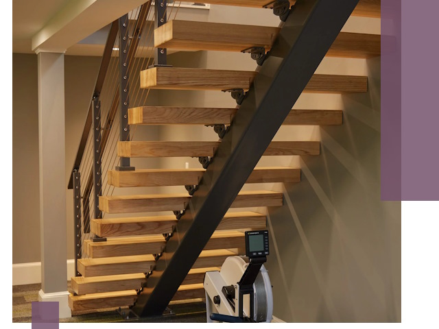 Лестницы на монокосоурах под ключ в Кашире - изготовление и монтаж