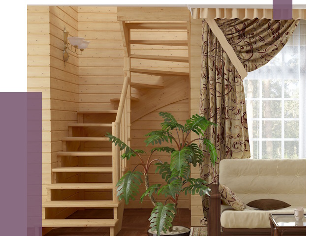 Лестницы для дачи в Кашире от 77324 руб.  | ПРОЛЁТ-Кшр