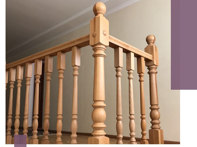 Деревянные перила на заказ в Кашире: монтаж и изготовление