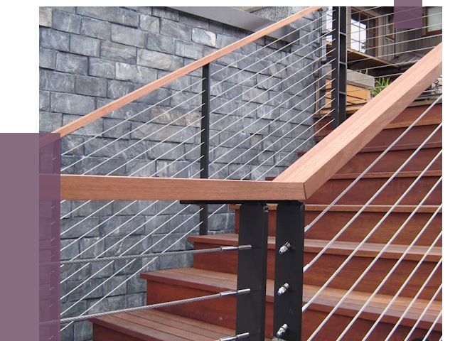 Тросовые перила под ключ в Кашире от 7915 руб.