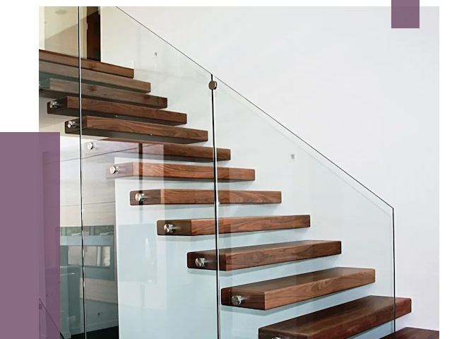 Стеклянные перила для лестницы в Кашире от 15100 руб.