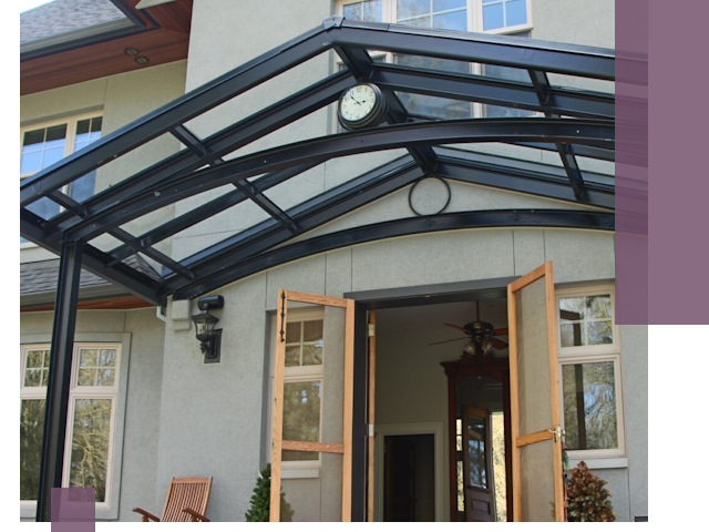 Изготовление и монтаж навесов и козырьков в Кашире