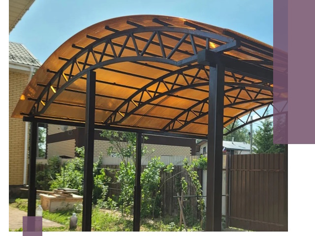 Изготовление навесов под ключ в Кашире из качественных материалов