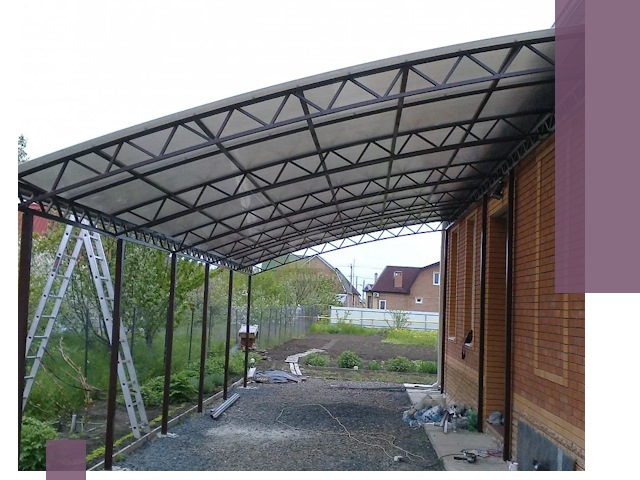 Профессиональный монтаж навесов под ключ в Кашире