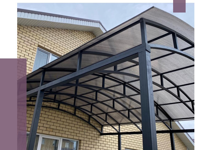 Монтаж козырьков в Кашире от 11716 руб. | ПРОЛЁТ-Кшр