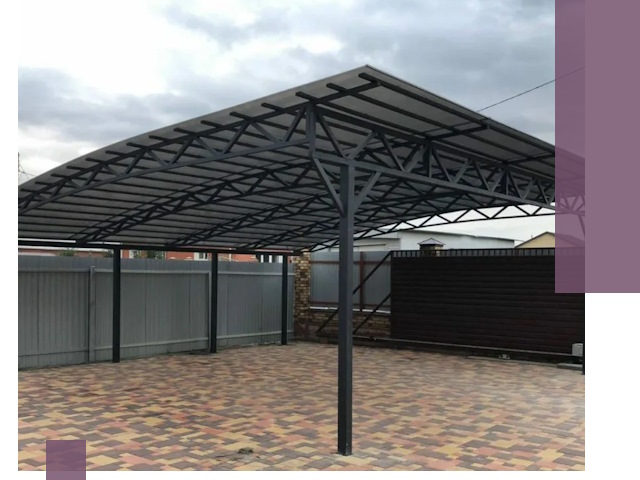 Недорогие навесы под ключ в Кашире — изготовление и монтаж