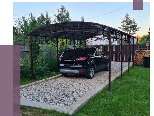 Навесы для автомобиля в Кашире от 13382 руб.  | ПРОЛЁТ-Кшр