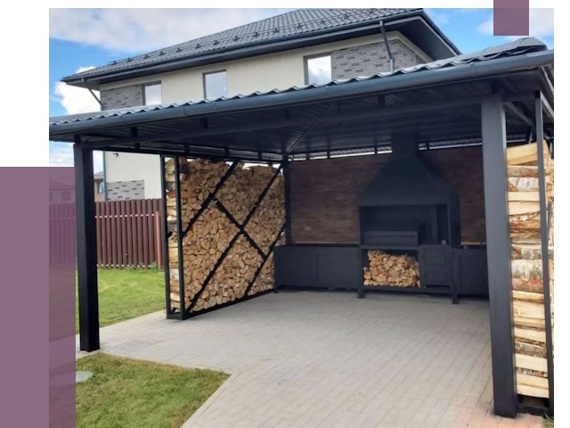 Навесы для барбекю в Кашире от 12965 руб. под ключ | ПРОЛЁТ-Кшр