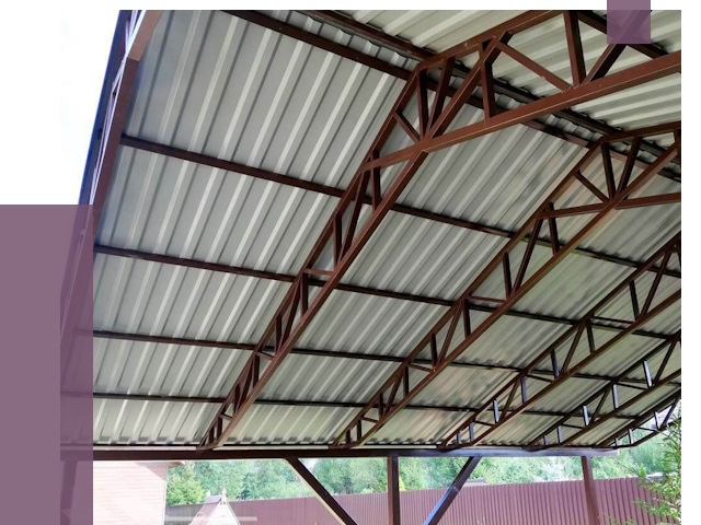 Навесы из профнастила в Кашире от 7498 руб. | ПРОЛЁТ-Кшр