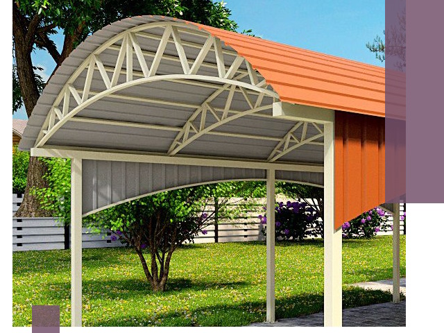 Навесы из профнастила под ключ в Кашире — установка и монтаж