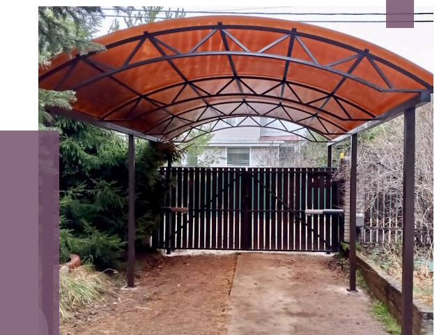 Арочные навесы в Кашире от 12965 руб. — изготовление и монтаж | ПРОЛЁТ-Кшр