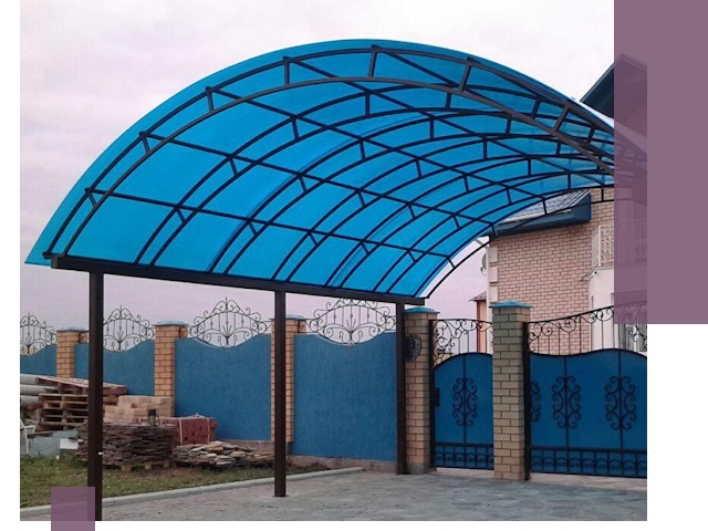 Арочные навесы под ключ в Кашире — изготовление и монтаж