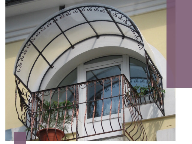 Козырьки над балконом в Кашире — изготовление и монтаж