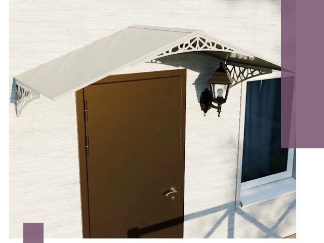 Металлические козырьки на входы и террасы в Кашире