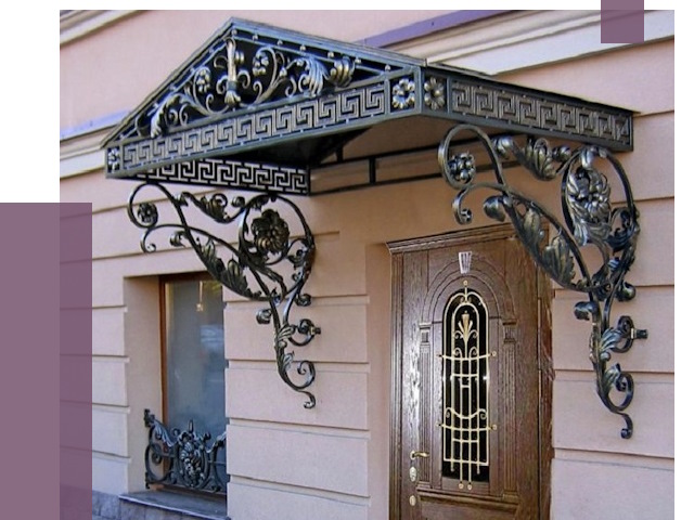 Кованые козырьки в Кашире под ключ от 12965 руб. — ПРОЛЁТ
