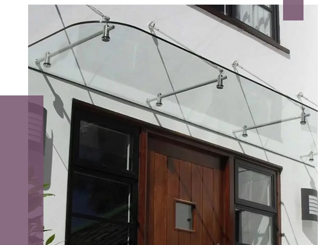 Стеклянные козырьки в Кашире от 19266 руб. | ПРОЛЁТ-Кшр