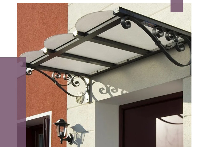 Односкатные козырьки в Кашире от 8539 руб.  | ПРОЛЁТ-Кшр